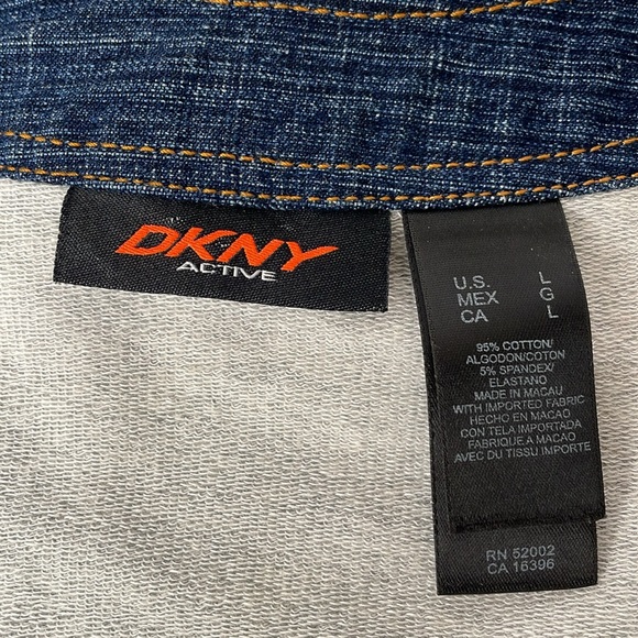 DKNY Sweatshirt Jacket Long Sleeves Activewear Moto Jacket Sweatshirt - Picture 3 of 12